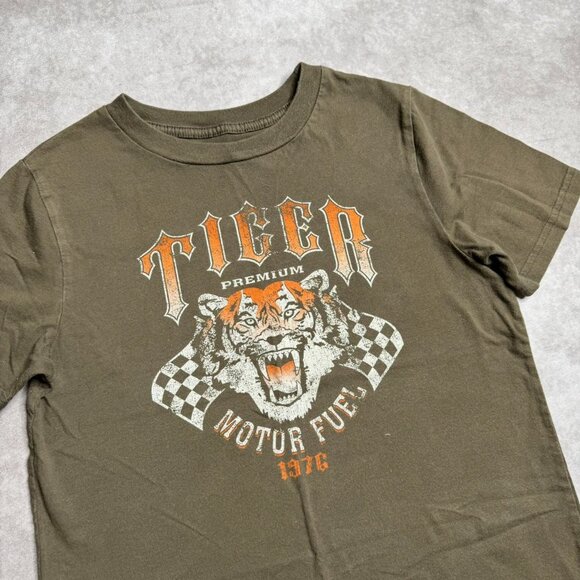 Brown Racing Streetwear Y2k Baby Tee - Picture 2 of 2